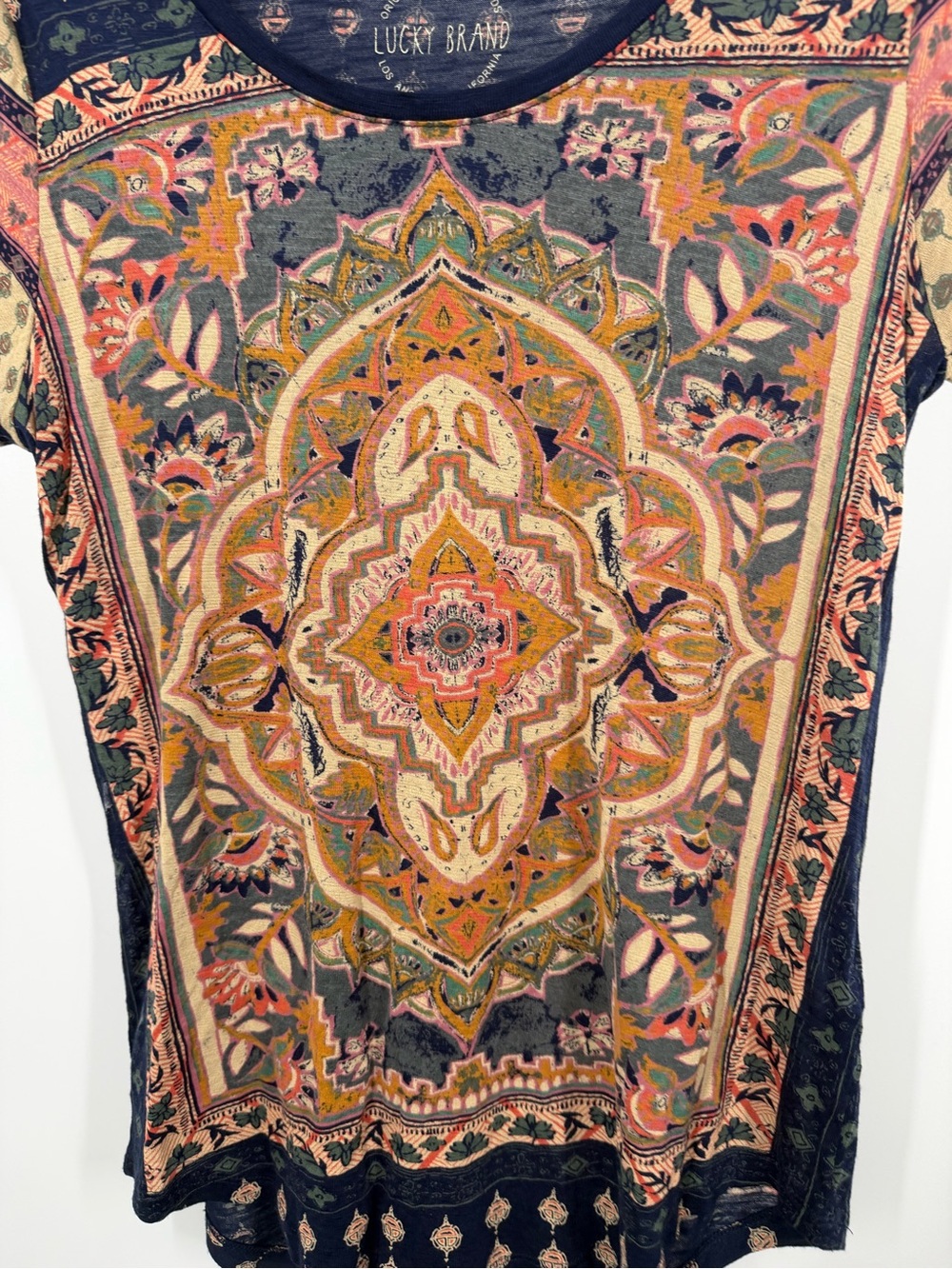 Lucky Brand Persian Carpet Viscose Tee Shirt - Picture 4 of 6